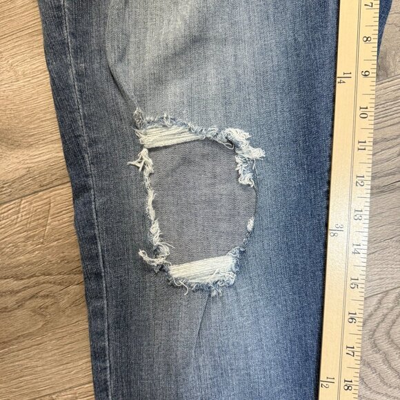 Torrid Ripped Distressed Denim Jeans Womens Size 14 Medium Wash Destroyed - Picture 6 of 14